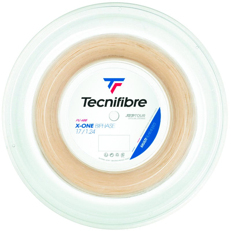 Bobine de cordage de tennis tecnifibre x one biphase 1 24mm
