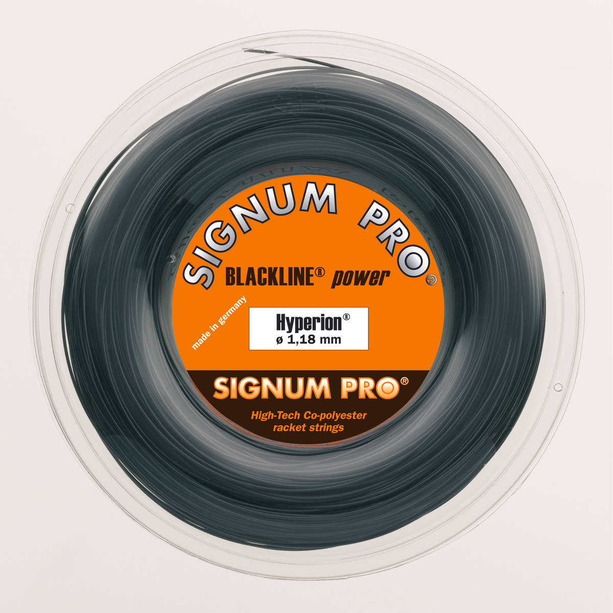 Bobine de cordage de tennis signum pro hyperion 1 18mm noir