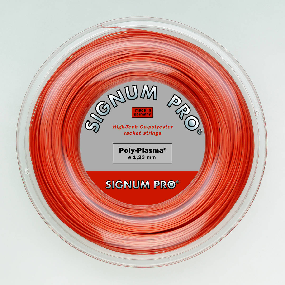 Bobine de cordage de tennis signum pro poly plasma 1 23mm orange