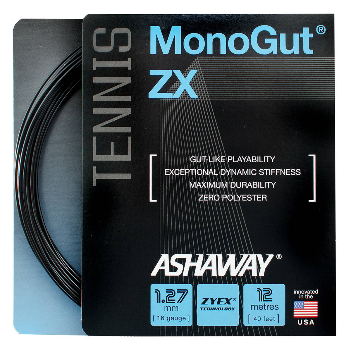 Cordage de tennis ashaway monogut zx 1 27mm