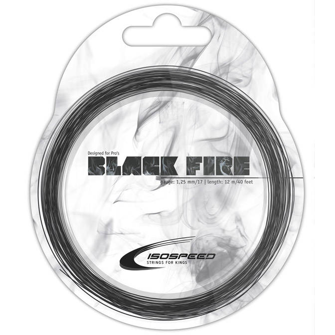 Cordage de tennis isospeed black fire 1 25mm
