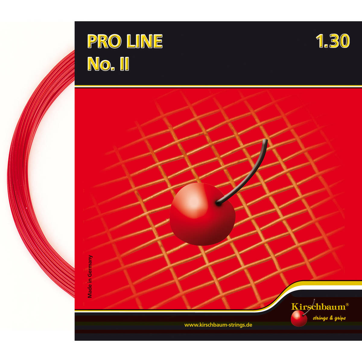 Cordage de tennis kirschbaum pro line 2 130mm rouge