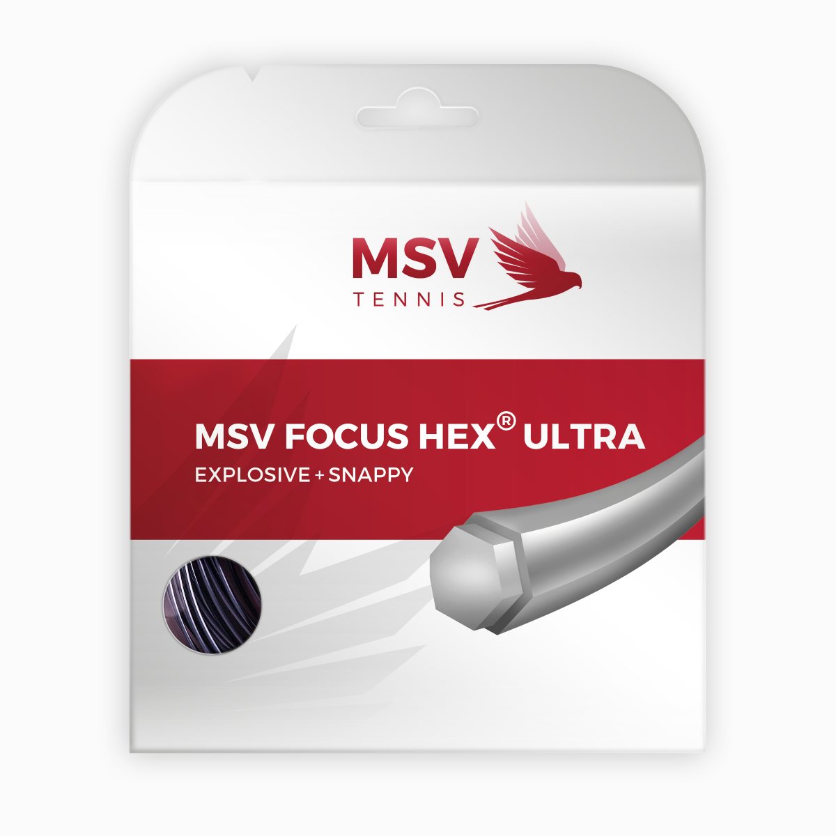 Cordage de tennis msv focus hex ultra noir