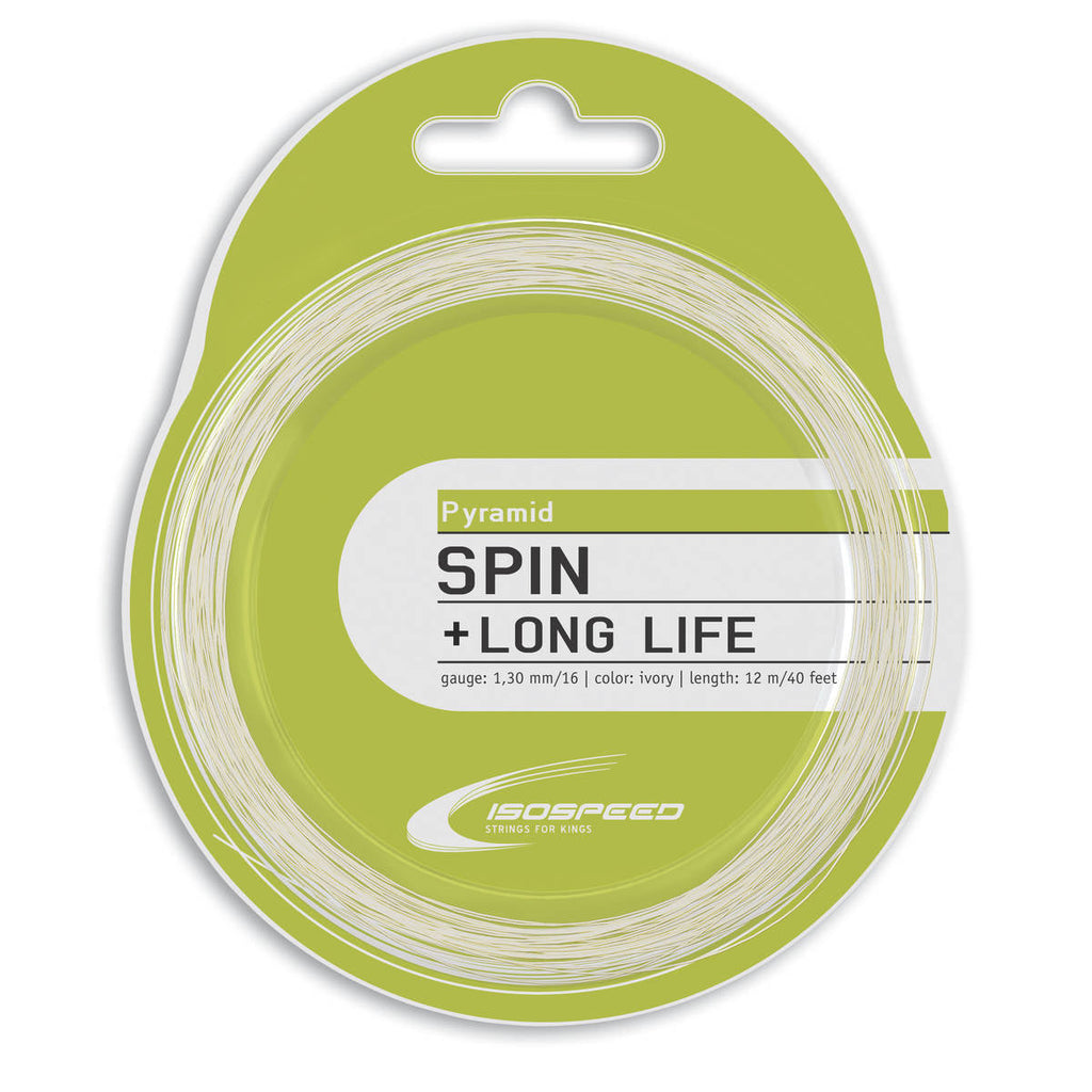 Cordage de tennis isospeed pyramid couleur ivoire en 1,30mm