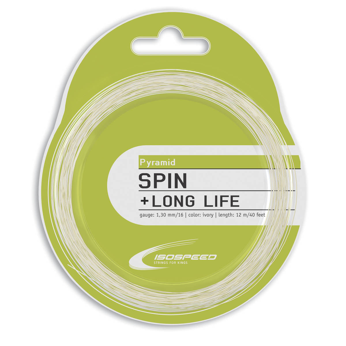 Cordage de tennis isospeed pyramid couleur ivoire en 1,30mm