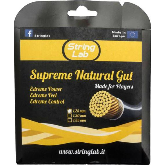 Cordage de tennis stringlab supreme natural gut 1 30mm