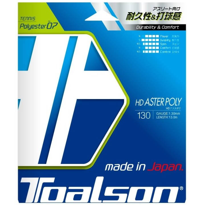 Cordage de tennis toalson hd aster poly 1 30mm