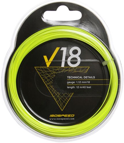 Cordage Tennis Isospeed V18 jauge 1,17mm 12m jaune fluo