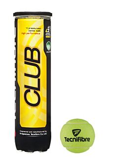 Balle de Tennis Tecnifibre Club - Tube de 4 Balles