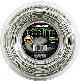 Bobine Cordage Tennis Solinco Tour Bite Soft jauge 1,25mm 200m argenté