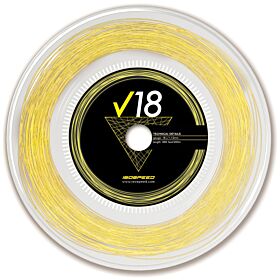 Bobine Cordage Tennis Isospeed V18 jauge 1,12mm 12m jaune fluo