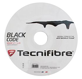 Bobine Cordage Tennis Tecnifibre Black Code jauge 1,24mm 12m noir