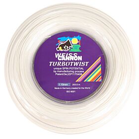 Bobine Cordage Weiss Cannon Turbo Twist 200m 1,18mm blanc