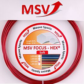 Cordage MSV Focus Hex Soft jauge 1,25mm 12m rouge