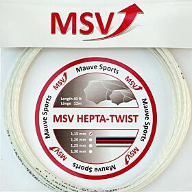 Cordage tennis MSV Hepta Twist 12m 1,15mm Blanc