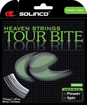 Cordage Tennis Solinco Tour Bite jauge 1,20mm 12m argenté