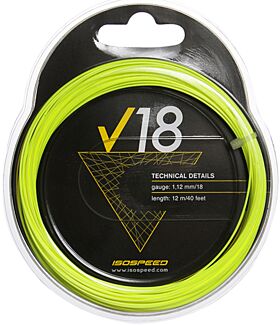 Cordage Tennis Isospeed V18 jauge 1,12mm 12m jaune fluo