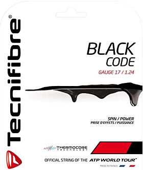 Cordage Tennis Tecnifibre Black Code jauge 1,24mm 12m noir