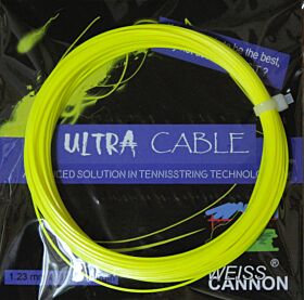 Cordage Tennis WeissCannon Ultra Cable jauge 1,23mm 12m jaune fluo