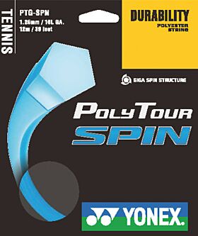 Cordage Tennis Yonex PolyTour Spin jauge 1,25mm 12m bleu