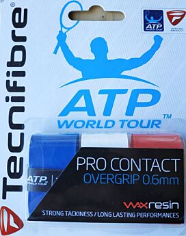 Surfgrip Tecnifibre Pro Contact 0,6mm Pack de 3 Couleur Bleu Blanc Rouge